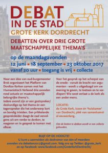 Voorzijde flyer Debat in de Stad_staand